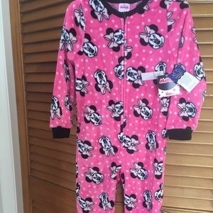 Disney polka dot Minnie sleepwear pajamas NWT